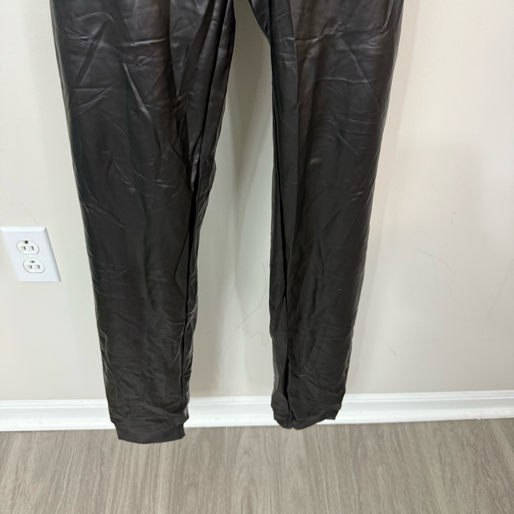 Soho Girl Faux Leather Black Joggers in Size Large - Picture 6 of 9
